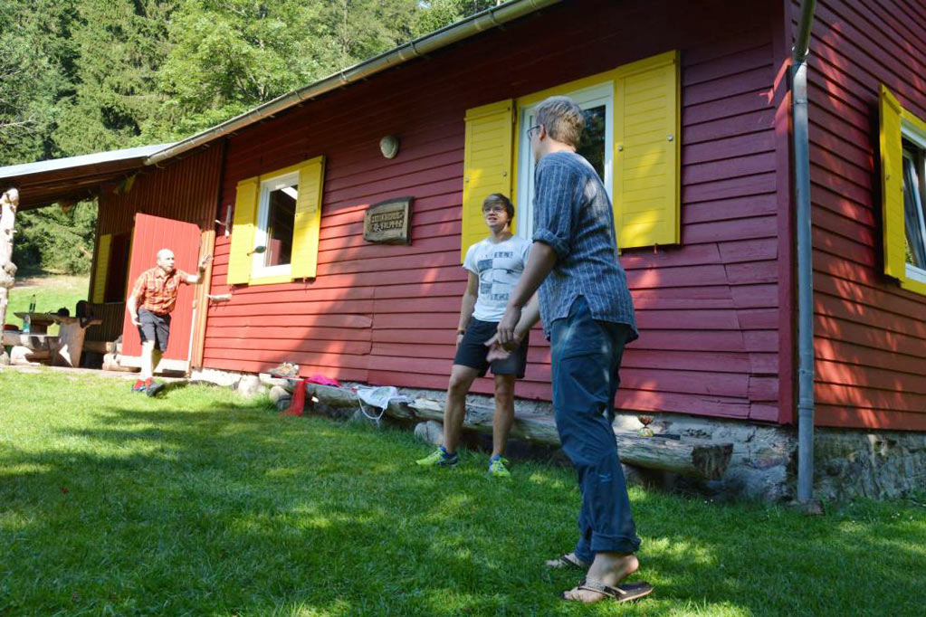 Bergwachthütte am Falkenstein . JDAV Kletterwochenende 2015 (Foto: Uli Triebel)
