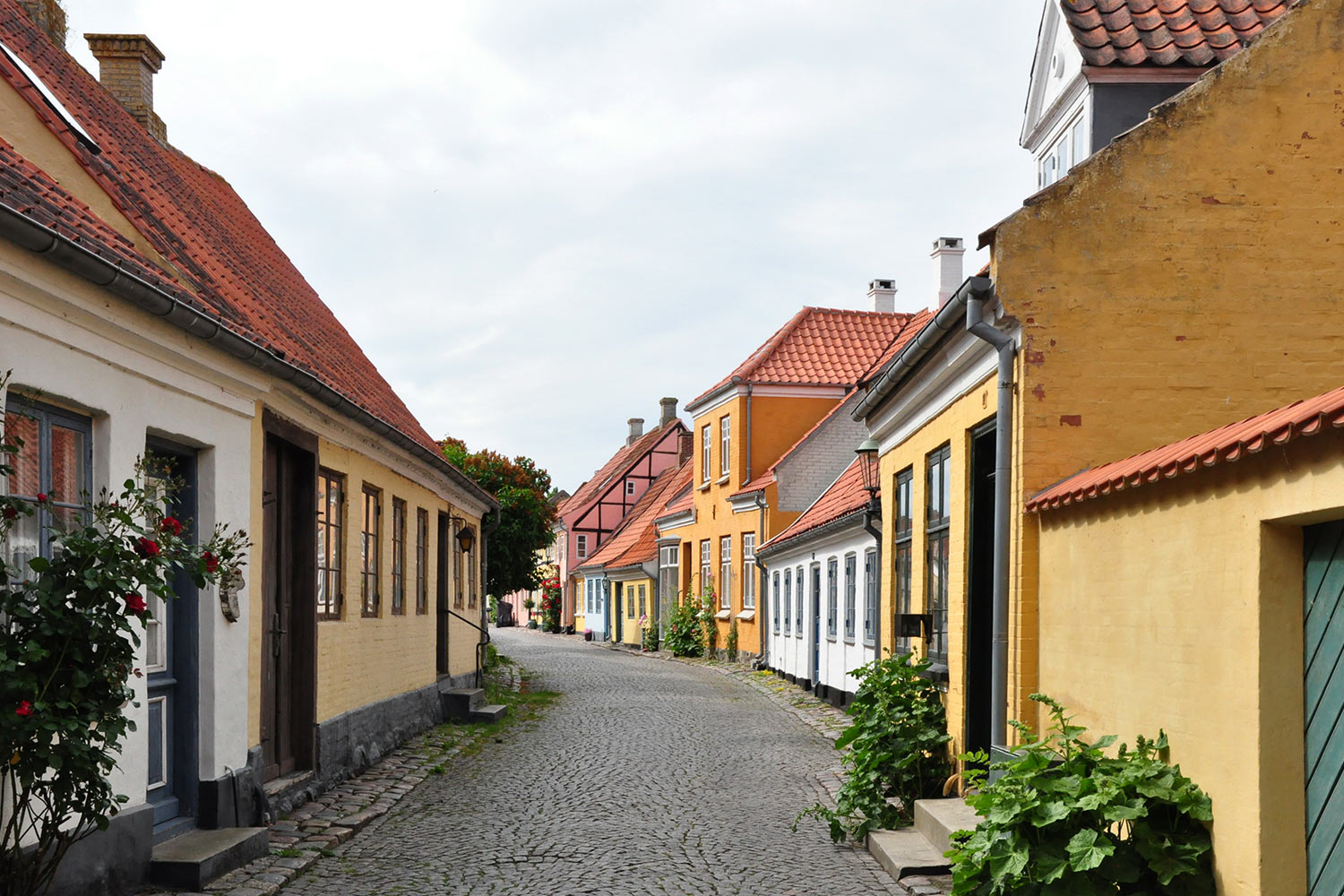 Gasse in Ærøskøbing (Ærø, Dänemark) . Segeln Dänische Südsee 2016 (Foto: Klaus Wahl)