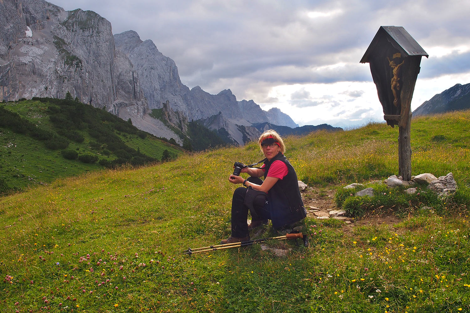 Manuela am Überschalljoch . Karwendel (Foto: Andreas Kuhrt 2017)