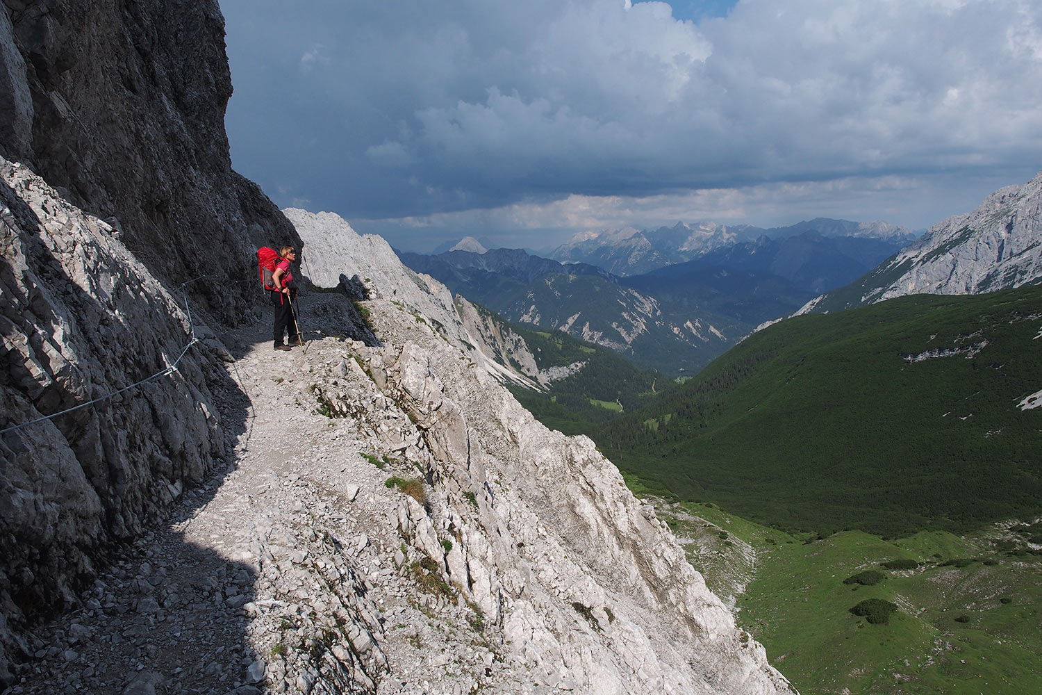 Hermann-Buhl-Weg am Gleirschtaler Brandjoch . Karwendel (Foto: Andreas Kuhrt 2017)