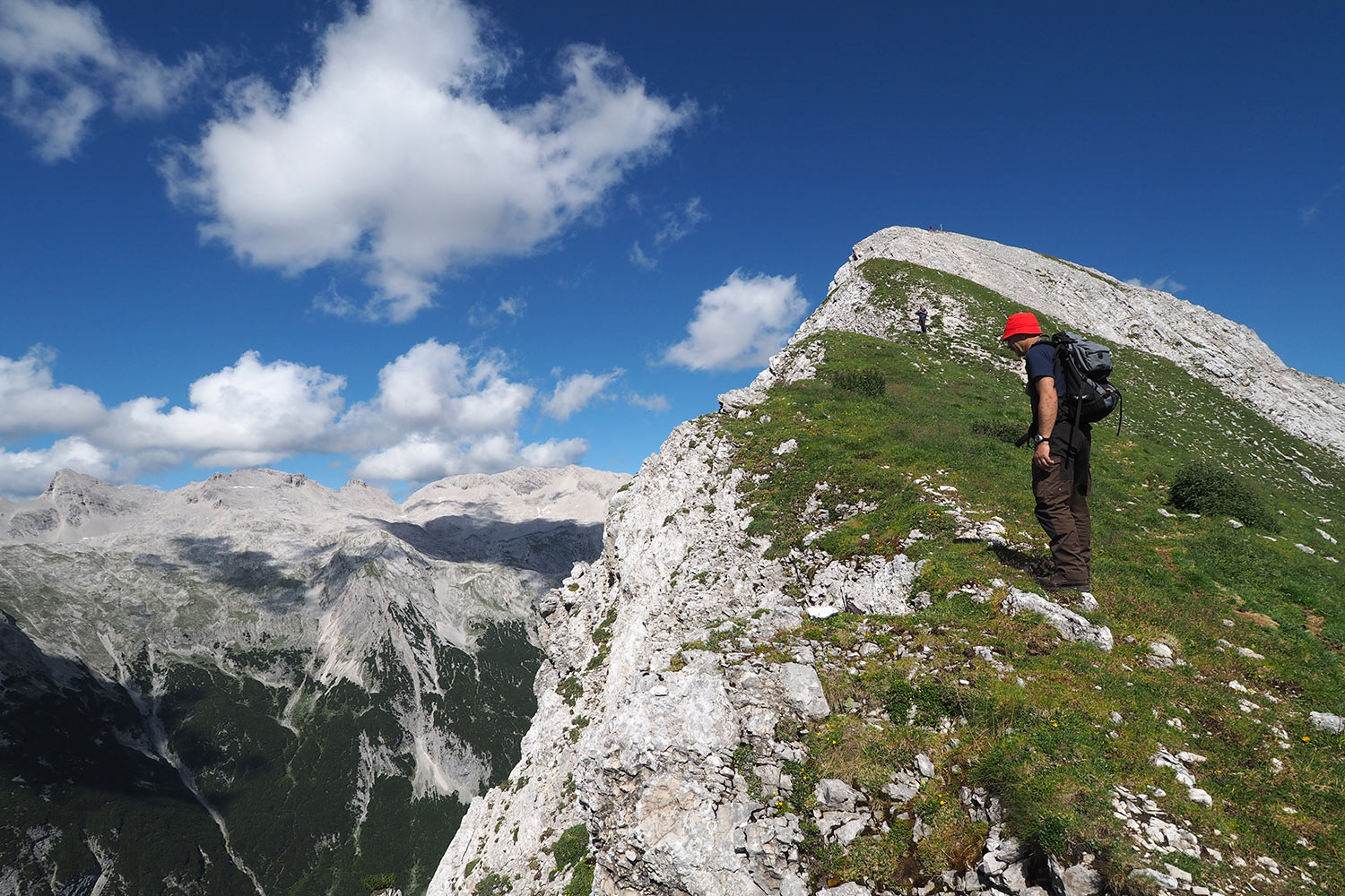 Udo beim Aufstieg zur Sunntigerspitze (2321 m) . Karwendel (Foto: Manuela Hahnebach 2017)