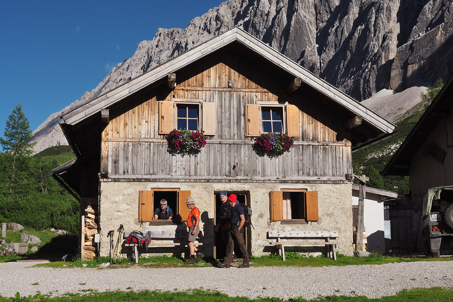 Gästehaus der Hallerangeralm . Karwendel (Foto: Manuela Hahnebach 2017)