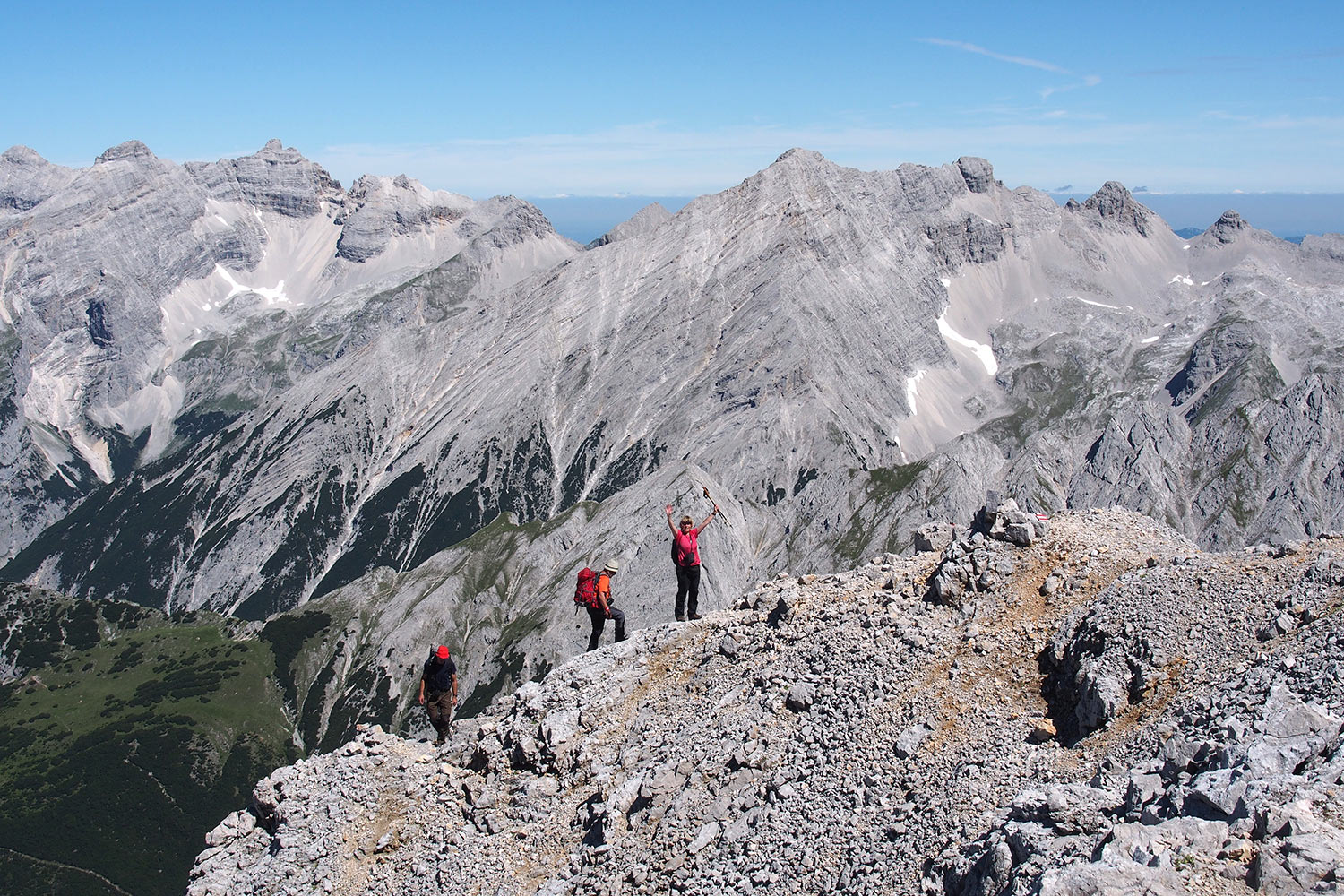 Aufstieg zur Speckkarspitze (2621 m) . Karwendel (Foto: Andreas Kuhrt 2017)