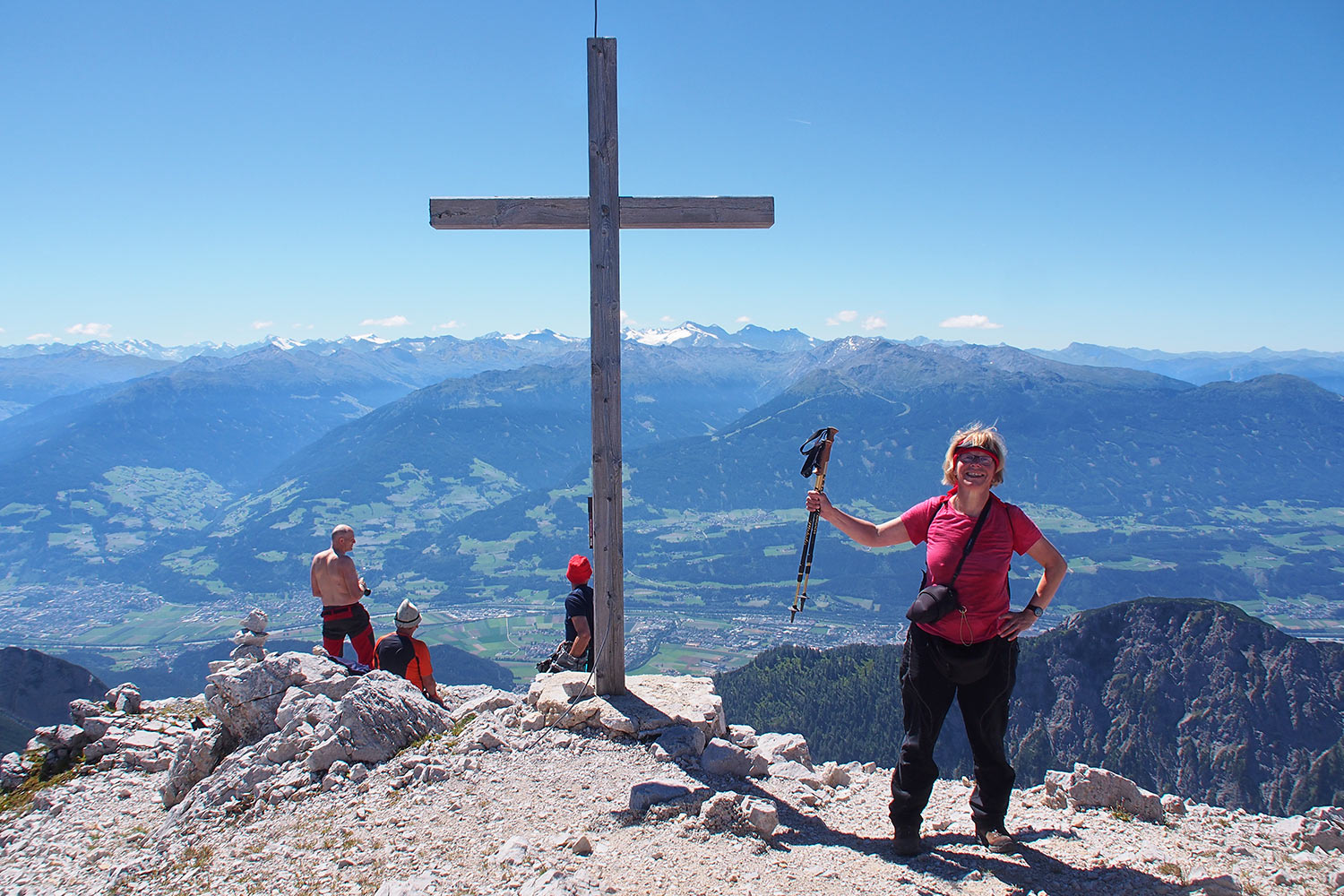 Manuela auf der Speckkarspitze (2621 m) . Karwendel (Foto: Andreas Kuhrt 2017)