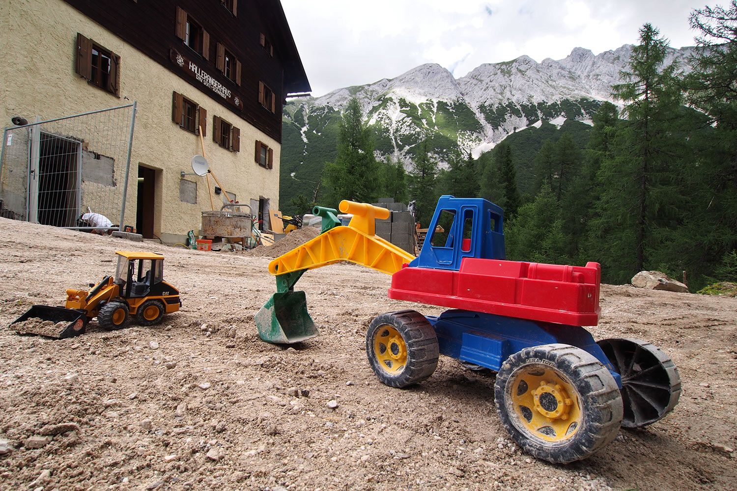 Baustelle am Hallerangerhaus . Karwendel (Foto: Andreas Kuhrt 2017)