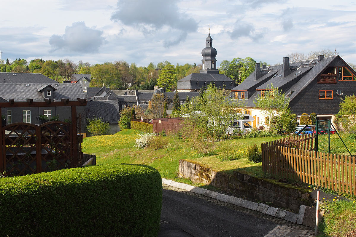 Schieferkirche in Lehesten . Frühlingswanderung im Schieferpark Lehesten (Foto: Andreas Kuhrt 2017)