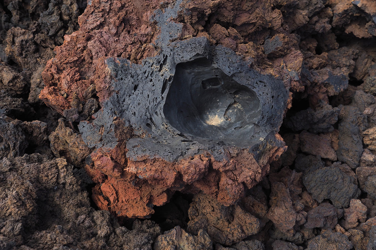 Blocklava an der Punta de Malpaís bei Tamaduste . El Hierro 2018 (Foto: Andreas Kuhrt)