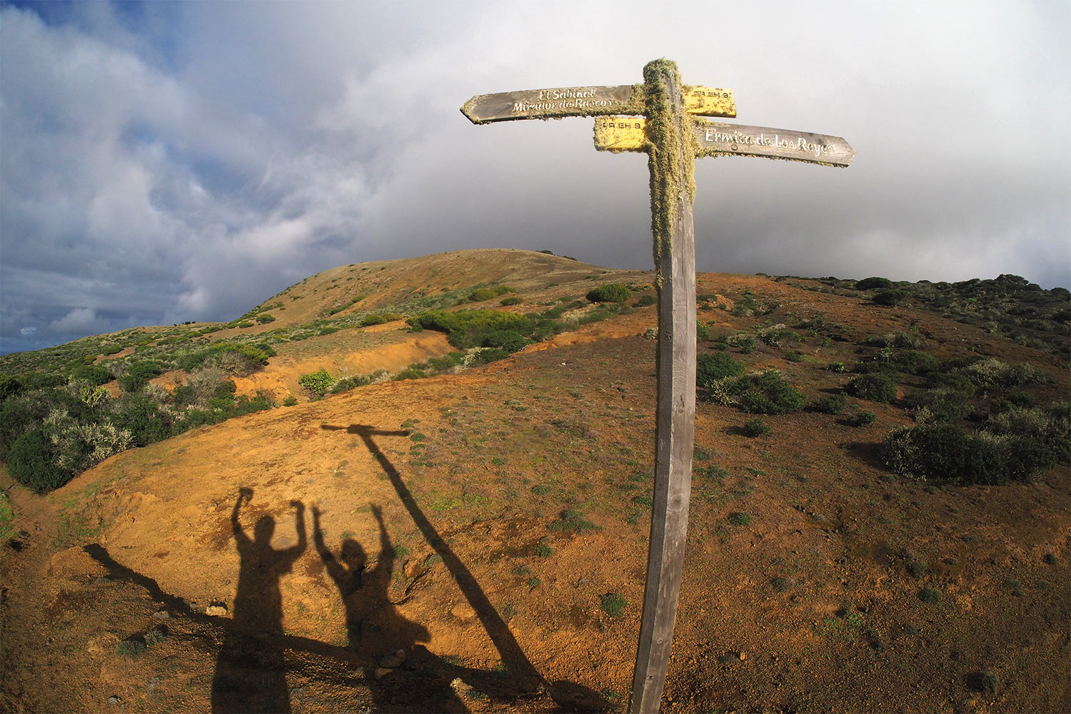 Wegweiser im Hochland La Dehesa . El Hierro 2018 (Foto: Andreas Kuhrt)