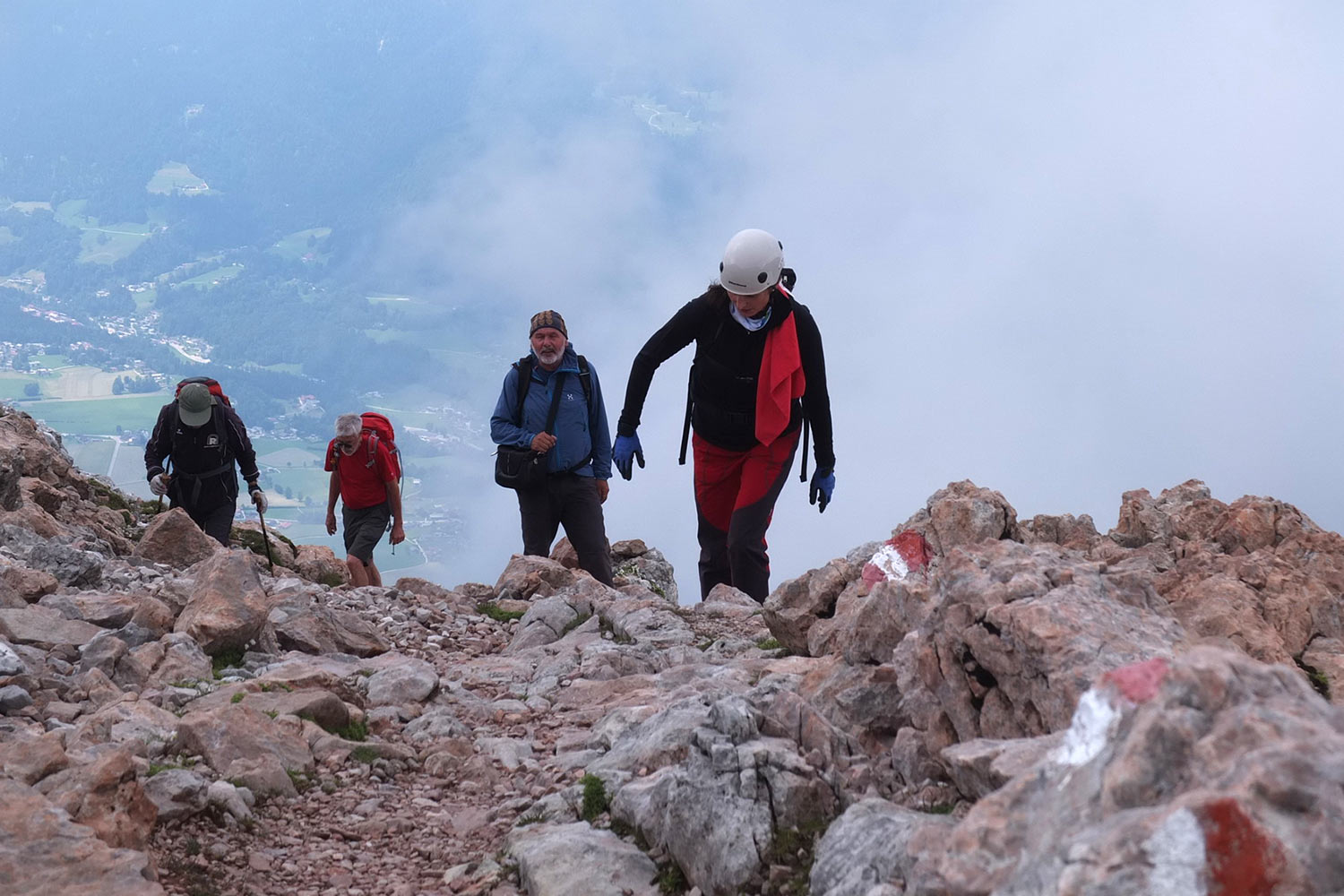 Am Kleinen Jenner . Klettersteige Berchtesgadener Alpen 2018 (Foto: Susanne Bergmann)