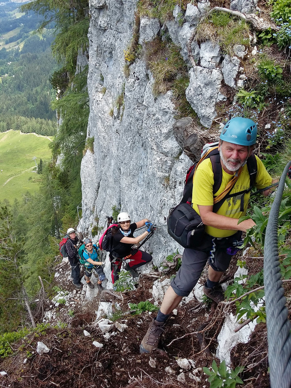 Am Kleinen Jenner . Klettersteige Berchtesgadener Alpen 2018 (Foto: Susanne Bergmann)
