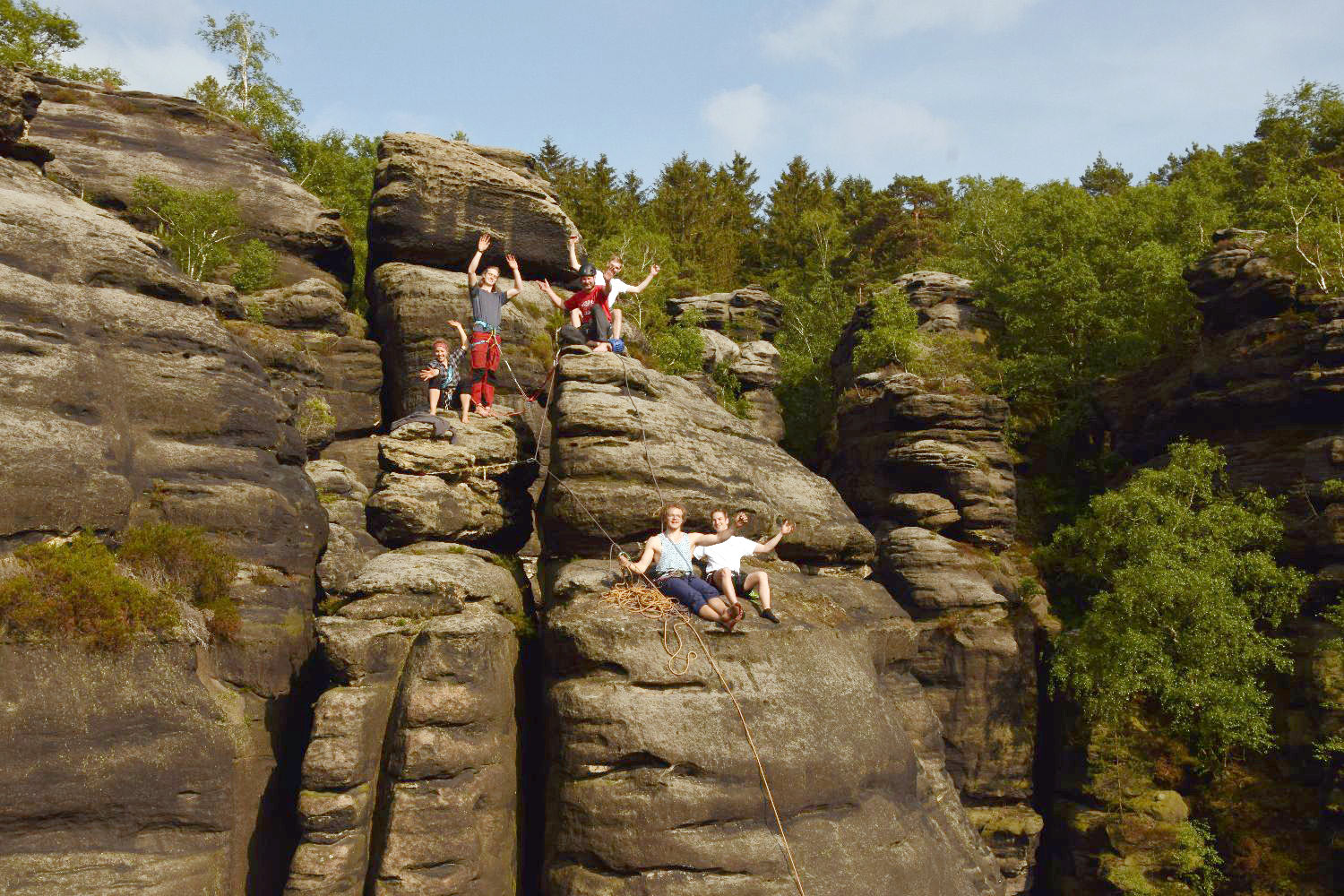 Jugendkletterfahrt Sächsische Schweiz . Pfingsten 2018 (Foto: Eva-Luna Triebel)