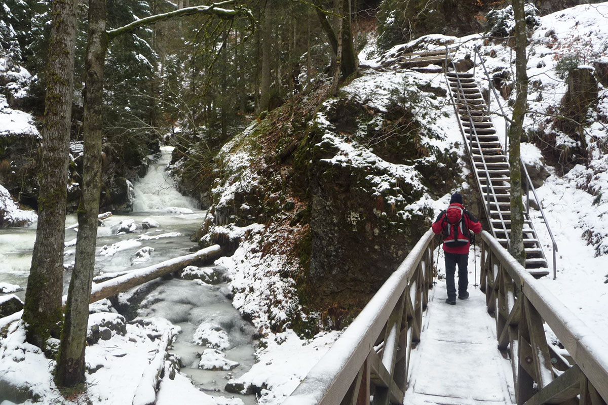 Winter im Schwarzwald: Ravennaschlucht (Foto: Sylvia/Klaus Wahl)