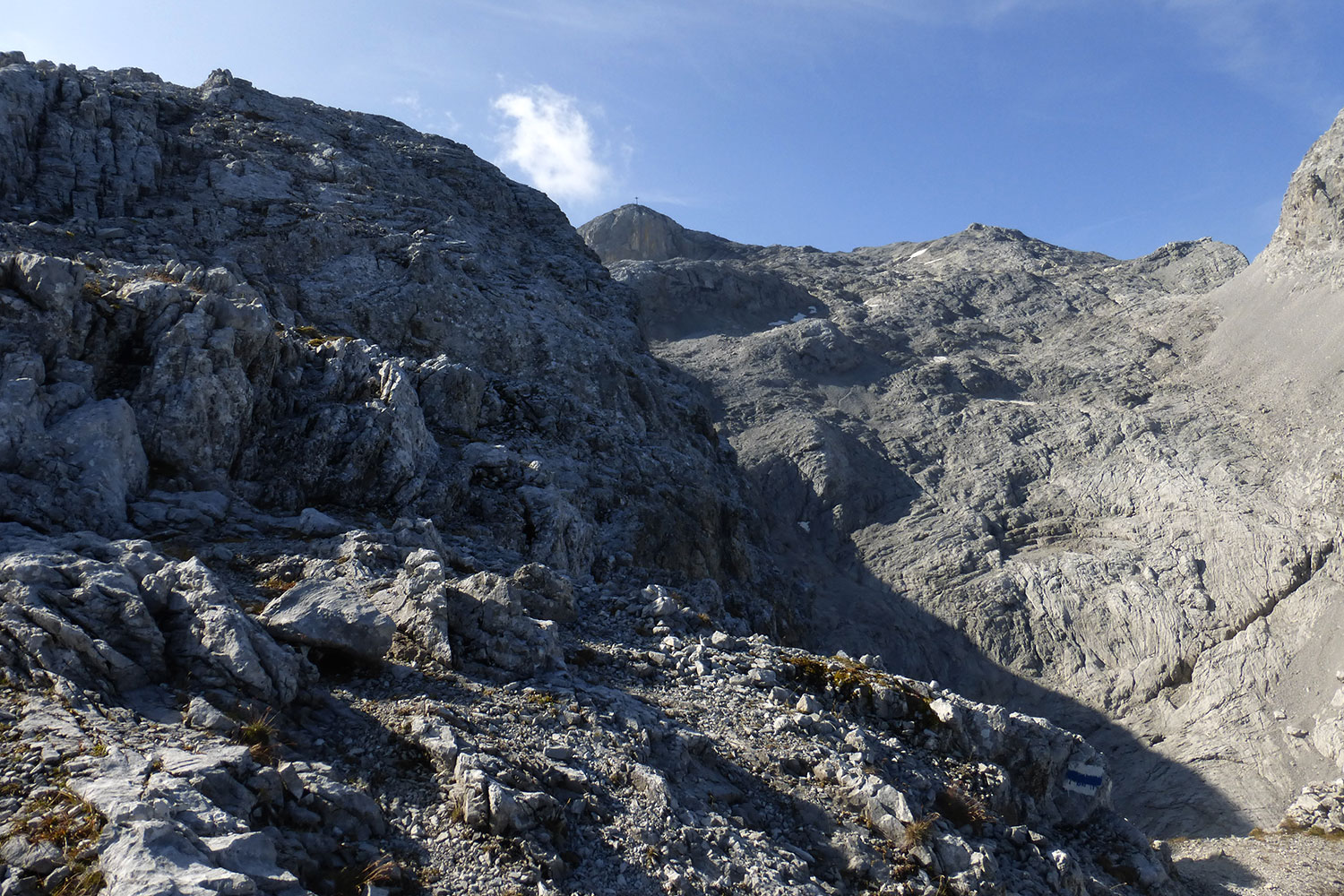 Ausstieg im Rachen zur Sulzfluh 2020 (Foto: Hans-Jürgen Sinn)