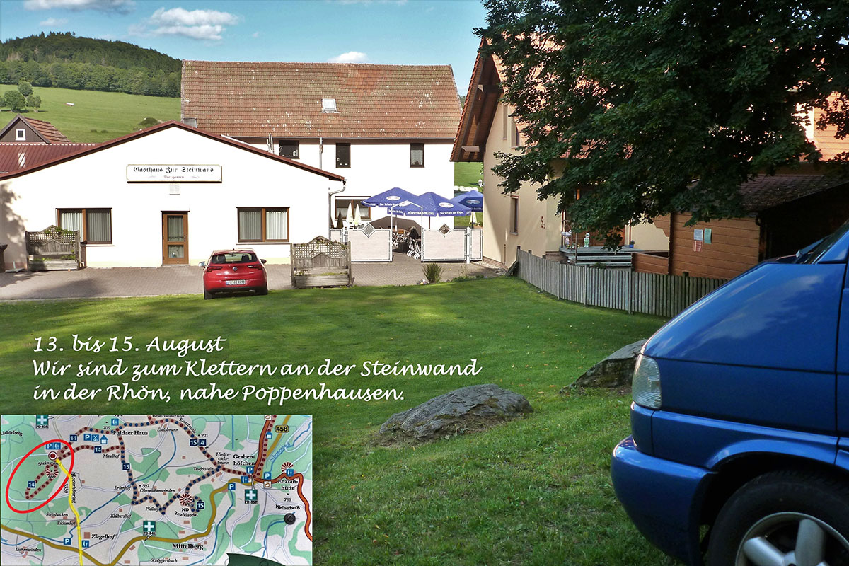 Klettern an der Steinwand (Rhön): Gasthaus zur Steinwand, Poppenhausen (Foto: Ingrid/Klaus Lehmann)