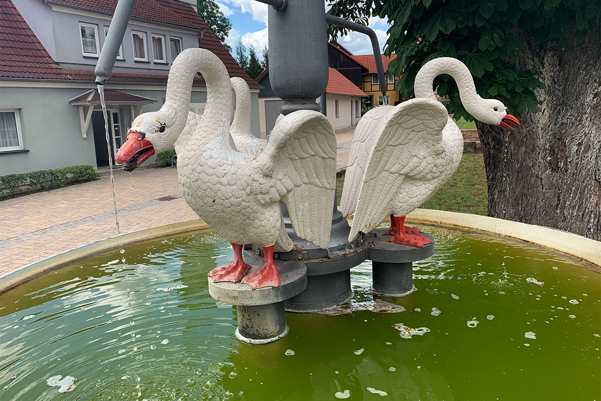 Grünes Band: Dorfbrunnen in Steinfeld (Foto: Andreas Kuhrt)
