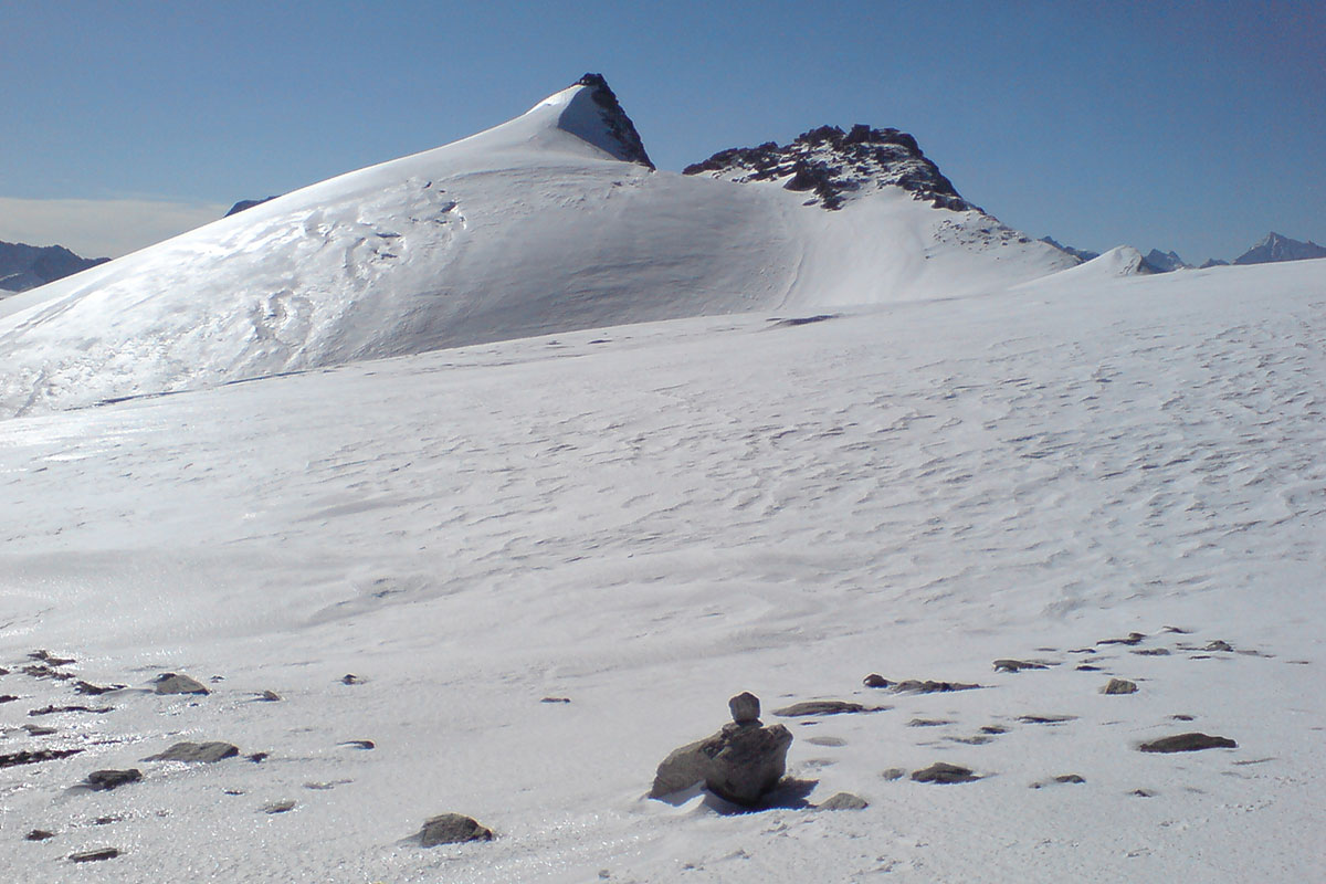 Monte Leone Gruppe: Alpjergletscher-Blick zum Breithorn (Foto: Olaf Färber)