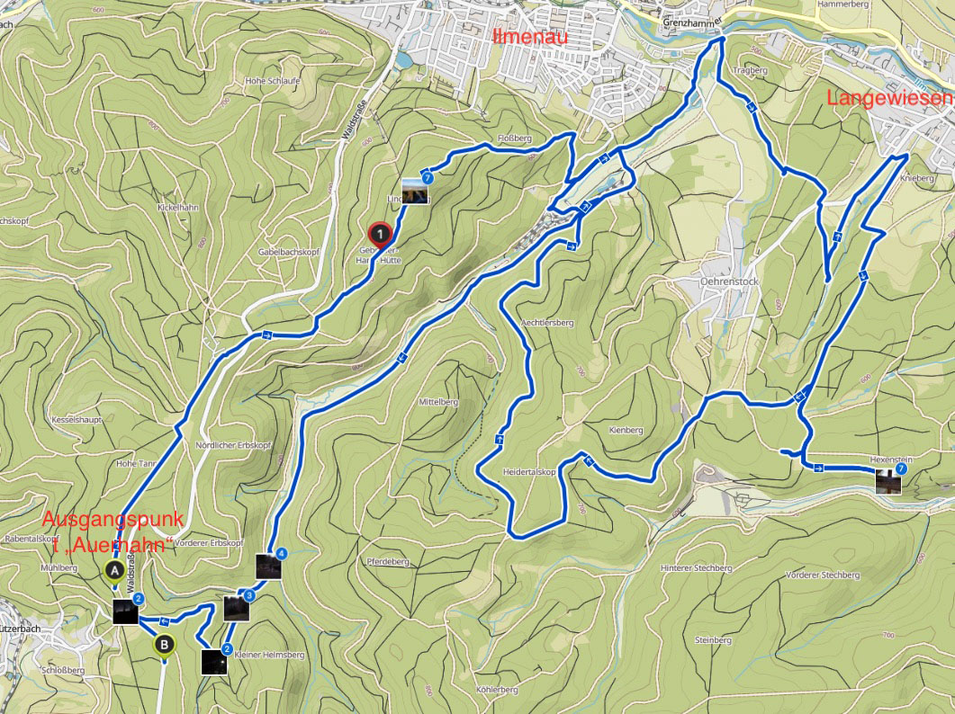 Fahrradtour: Auerhahn - Ilmenau - Schobsetal - Schortetal