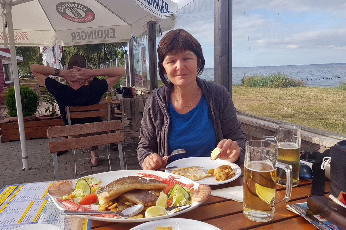 2021 Oder-Neiße-Radweg: Karin (Foto: Klaus Rennert)