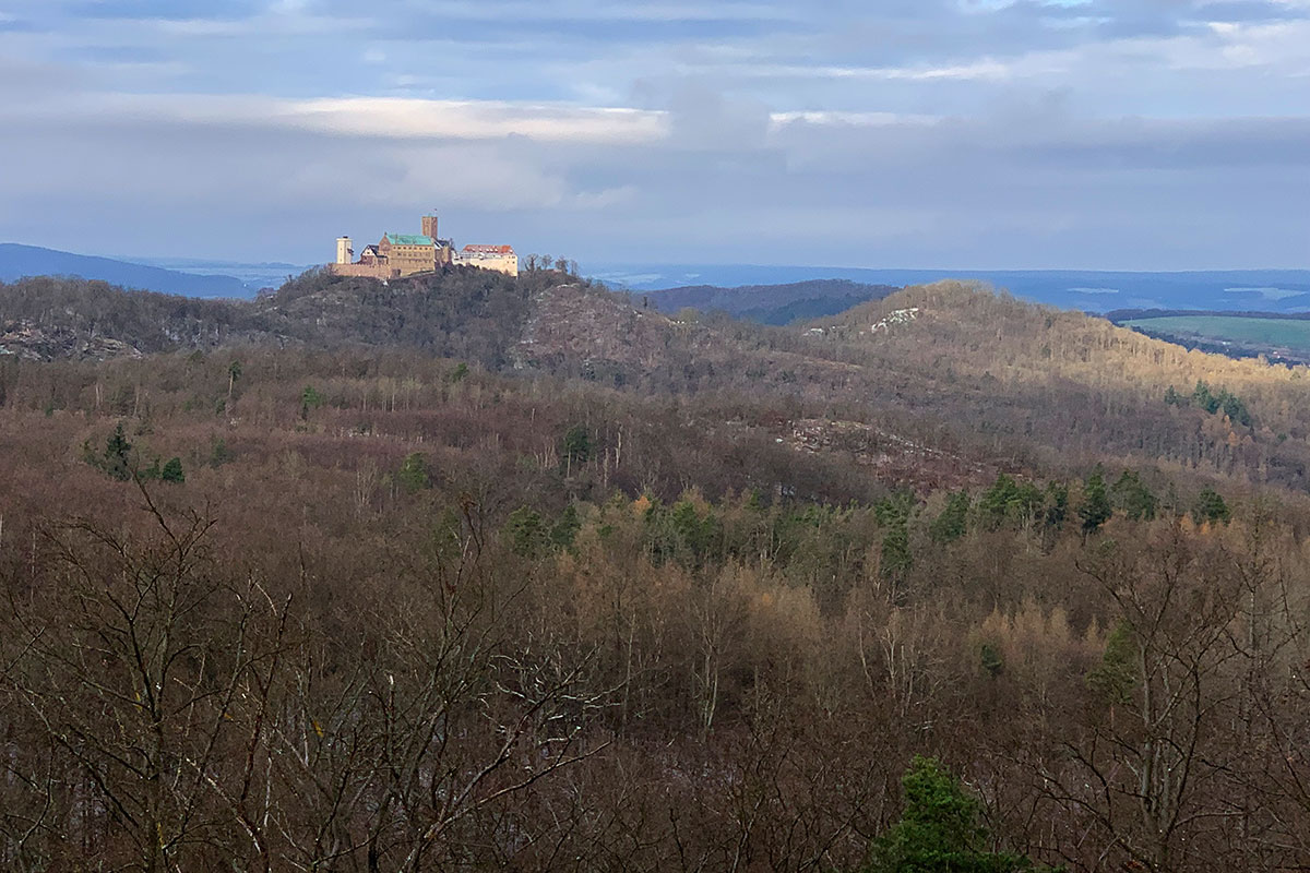 2021 Schmoddertour: Carolinen-Blick zur Wartburg bei Eisenach (Foto: Andreas Kuhrt)