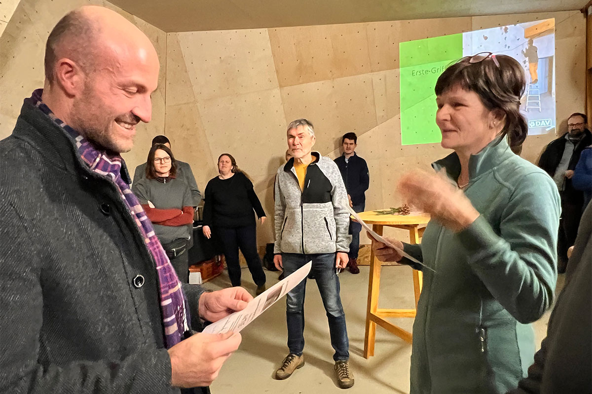 14.12.2022: Eröffnung des Boulderraums des DAV Suhl (Foto: Manuela Hahnebach)