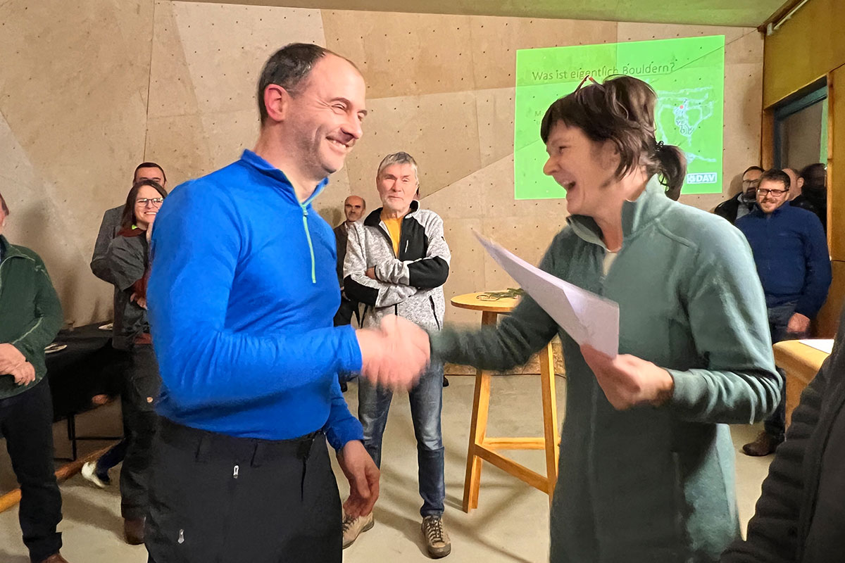 14.12.2022: Eröffnung des Boulderraums des DAV Suhl (Foto: Manuela Hahnebach)