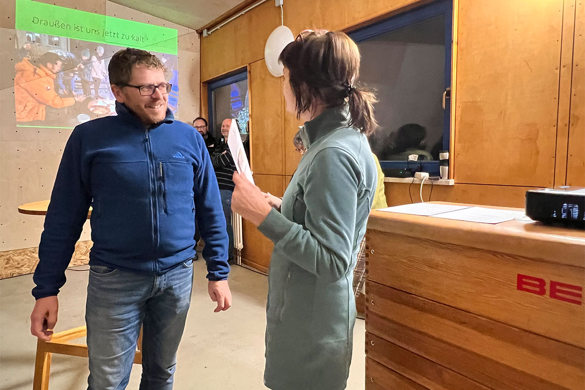 14.12.2022: Eröffnung des Boulderraums des DAV Suhl (Foto: Manuela Hahnebach)