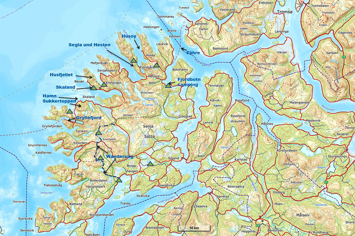 2022 Norwegen: Senja: Karte