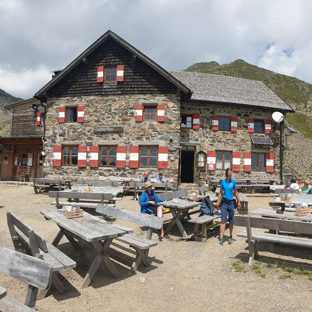 2022 Südtirol: Eisacktal: Schutzhaus Latzfonser Kreuz (Foto: Ina Ehrhardt)