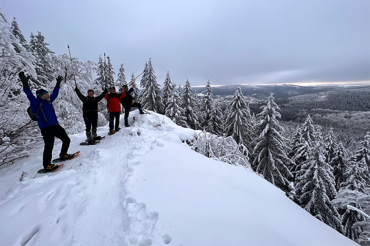 DAV Suhl: Schneeschuhwanderung: Zella-Mehlis-Heinrichsbach (Foto: Manuela Hahnebach, 29.01.2023)