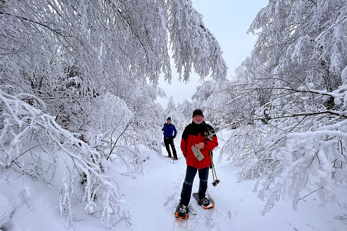 DAV Suhl: Schneeschuhwanderung: Zella-Mehlis-Heinrichsbach (Foto: Manuela Hahnebach, 29.01.2023)