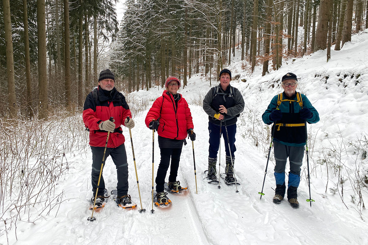 DAV Suhl: Schneeschuhwanderung: Zella-Mehlis-Heinrichsbach (Foto: Andreas Kuhrt, 29.01.2023)