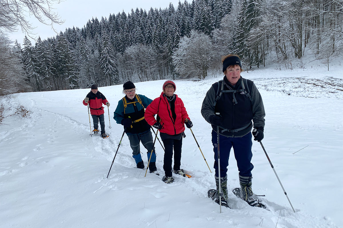 DAV Suhl: Schneeschuhwanderung: Zella-Mehlis-Heinrichsbach (Foto: Andreas Kuhrt, 29.01.2023)