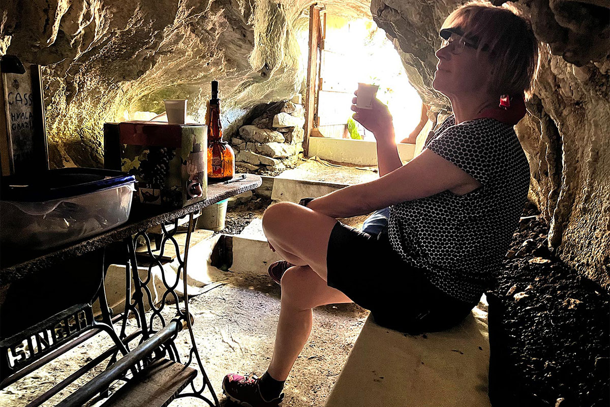 Friaul 2023: Weinhöhle im Val Rosandra (Andreas Kuhrt)
