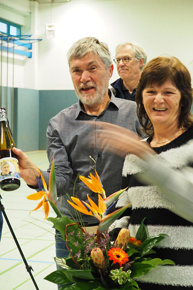 DAV Suhl: Eröffnung der Kletterwand in der Sporthalle Suhl-Nord, 06.012.2024 (Foto: Manuela Hahnebach)