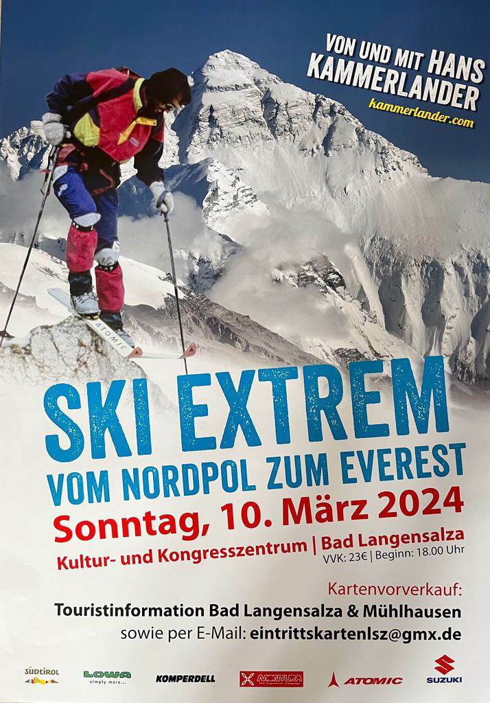 Hans Kammerlander: Ski extrem - vom Nordpol zum Everest (Kultur- und Kongresszentrum Bad Langensalza, 10.03.2024)