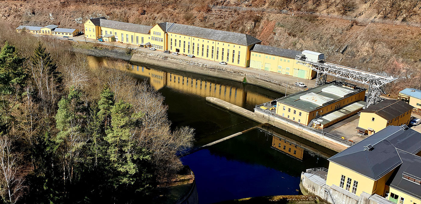 Wanderung Hohenwarte-Talsperre: Wasserkraftwerk (Foto: Sigrid Beck, 2025)