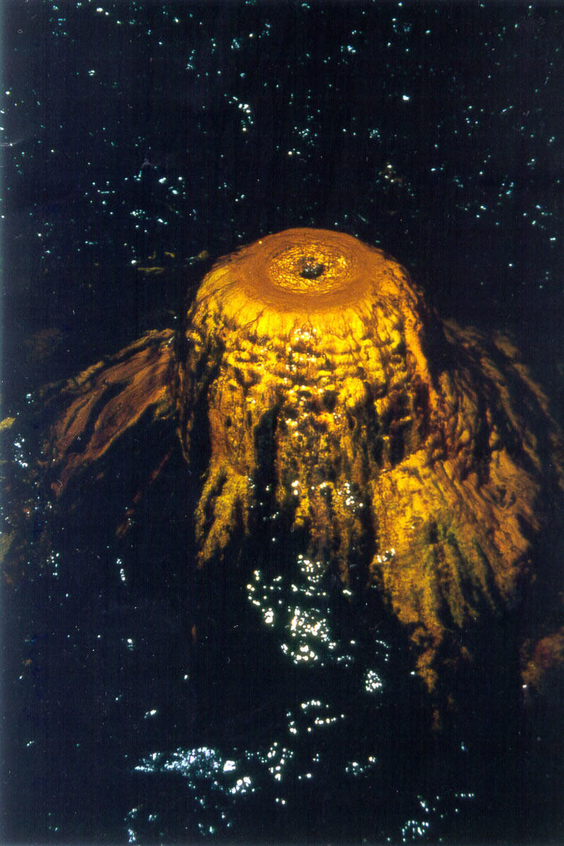 Besucherbergwerk Lehesten: Stalagmit nach 40 Jahren (Foto: Werner Liebeskind, Lehesten)