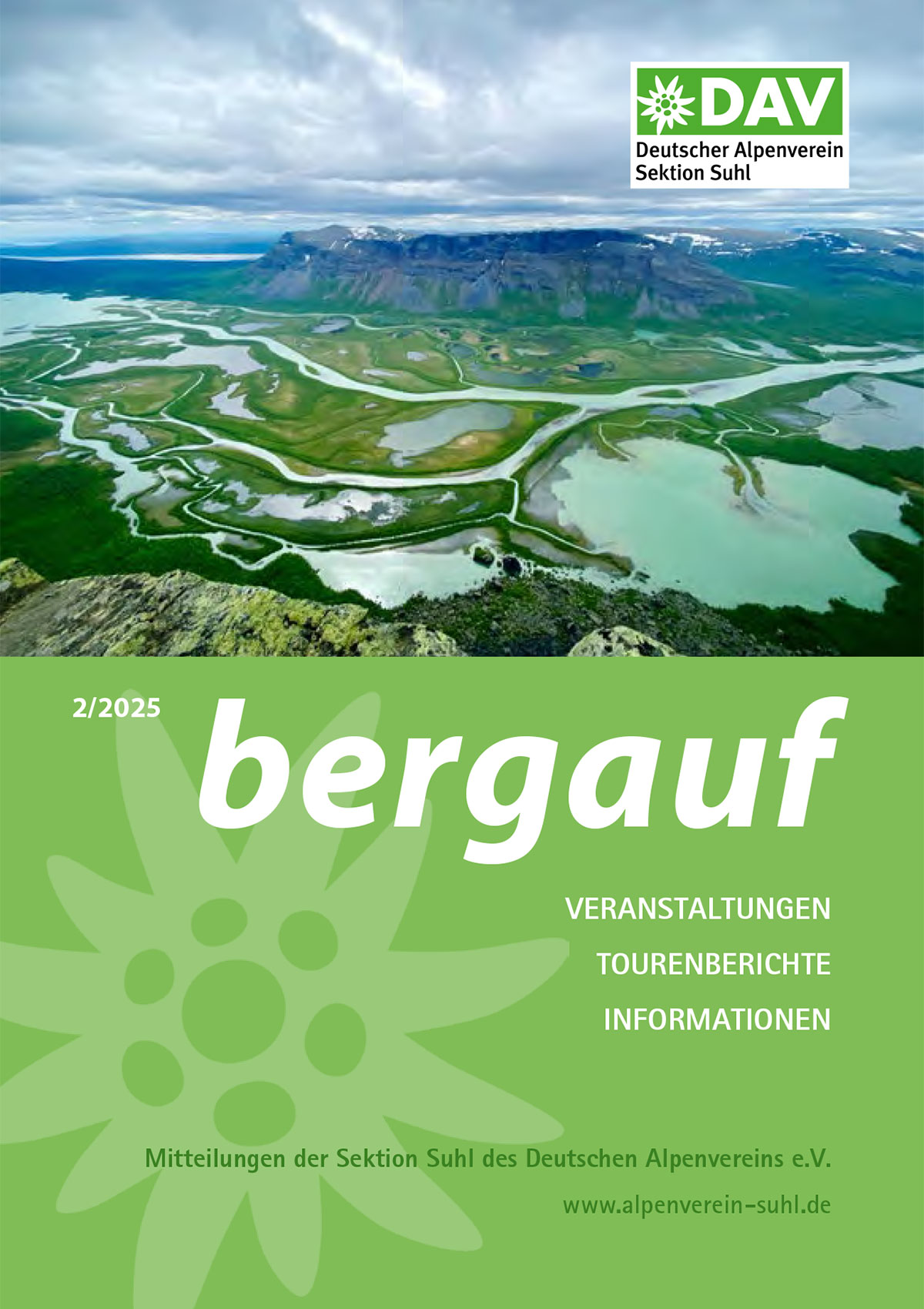 DAV Suhl: bergauf 2025.2 (Titelseite, Foto: Romy Hackel)